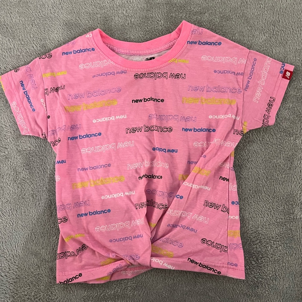 Girls pink New Balance T-shirt size 6